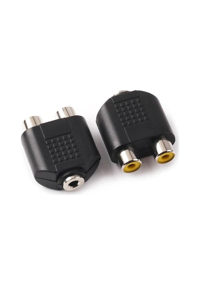 3.5mm (1/8 inç) TRS Dişi - 2 RCA Dişi Adaptör