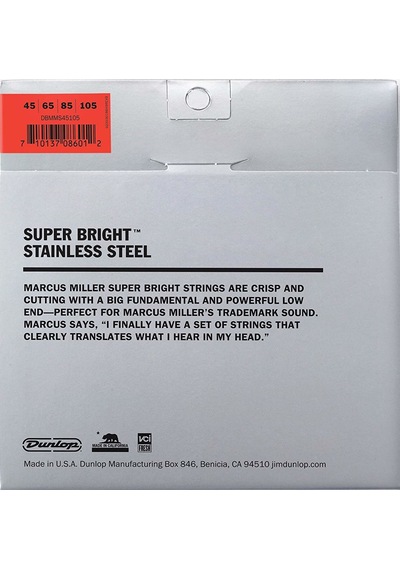 Jim Dunlop Dbmms45105 Marcus Miller Super Bright Bas Gitar Teli