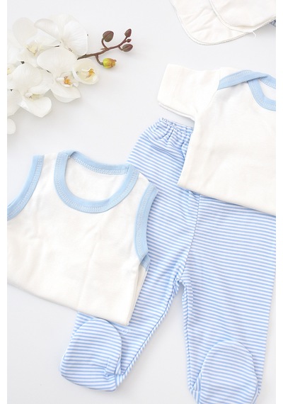 Sitilin Erkek Bebek Lüks Hastane Çıkışı Ayıcık 10 Lu Set Stl6975 Beyaz