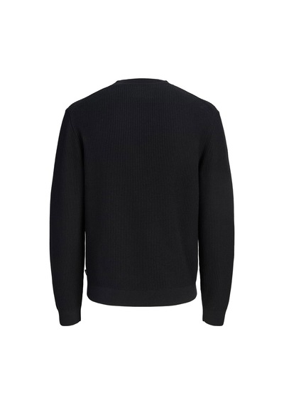 Jack & Jones Premium % 100 Pamuk Bisiklet Yaka Kazak Erkek Kazak 12301707 Siyah