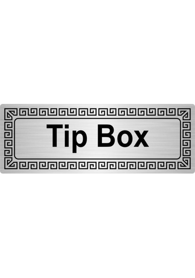 Tip Box 7cmx20cm Metal Yönlendirme Levhası Gümüş Renk Metal