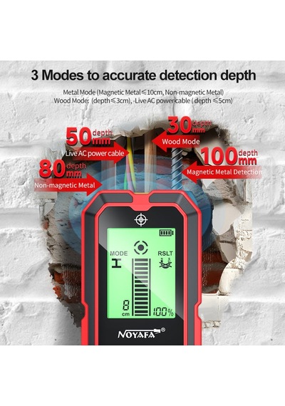 Noyafa Nf-5101 Duvar Dedektörü Metal Ahşap Ac Kablo Bulucu Lcd Ekranlı