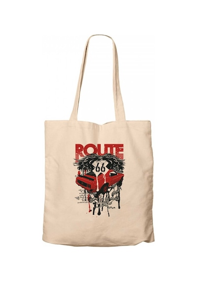 Red Route Car Krem Kanvas Bez Çanta