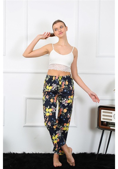 Akbeniz Kadın Pamuklu Alt Pijama 27463 Lacivert
