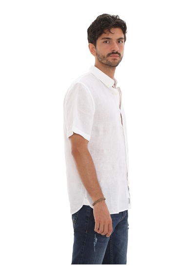 B0a2dcc1001-r Timberland Ss Linen Shirt Erkek Gömlek Beyaz B0a2dcc1001-r Beyaz
