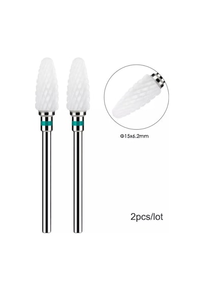 Ellea Nail 2li Seramik Yeşil Freze Uç Seti