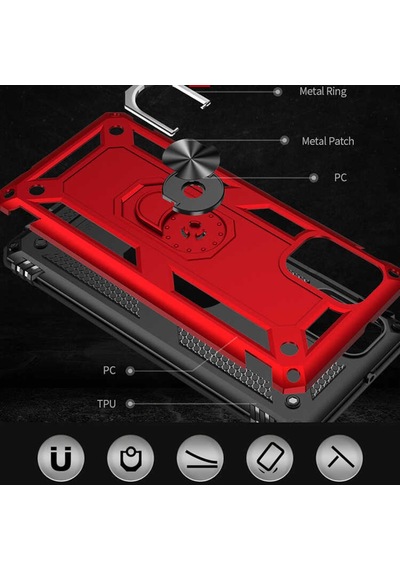Samsung Galaxy Uyumlu M31S Kilif Zirhli Standli Miknatisli Tank Kapak 463776643
