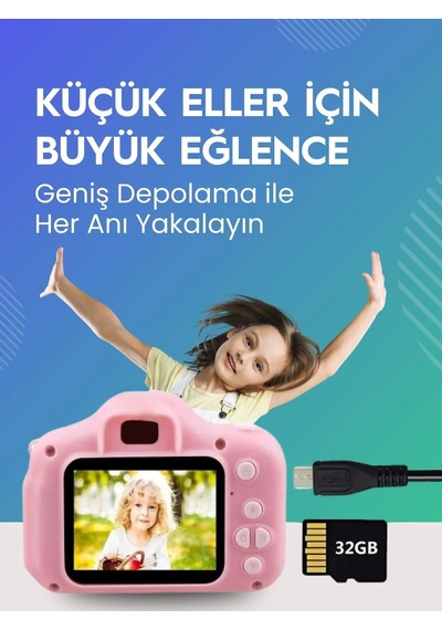 Arell Teknoloji X4563 Çocuk Dijital Fotoğraf Makinesi