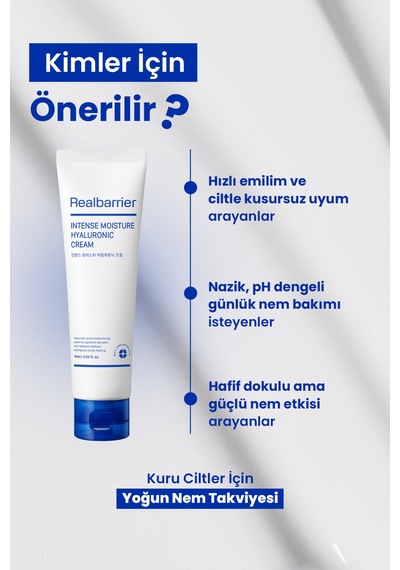 Bariyer Destekleyen Yoğun Nemlendirici Krem Realbarrıer Intense Moisture Hyaluronic Cream
