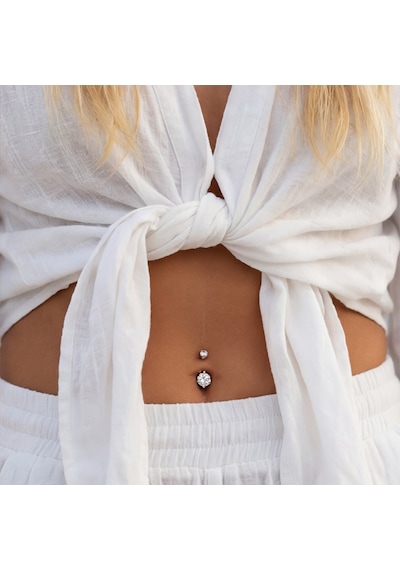 Ferizz 316l Çelik Küçük Zirkon Taşlı Piercing Prc-212