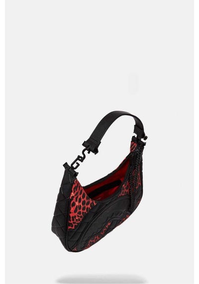 Sprayground Leopar Zincir Omuz Çantası, Sınırlı Sayıda Kırmızı