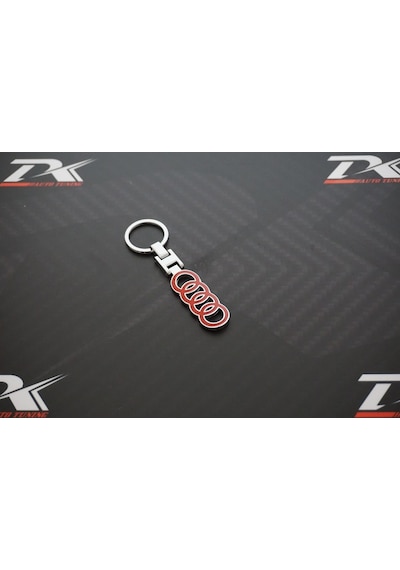 Audi Halka Logo Krom Metal Çift Yön Anahtarlık