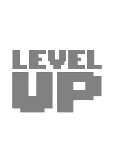 Level Up Sticker 17x17 Cm Gri