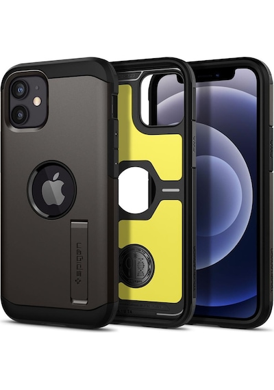 Spigen Apple Uyumlu iPhone 12 Mini İle Kılıf Tough Armor Gunmetal