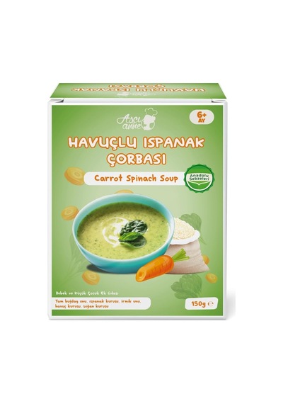 Aşçı Anne Havuçlu Ispanak Çorbası - 6+ Ay - 150g Belirtilmemiş