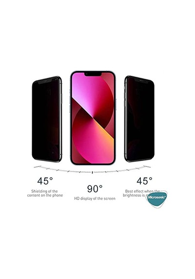 Ayrex Privacy 5d Gizlilik Filtreli Cam Ekran Koruyucu Siyah