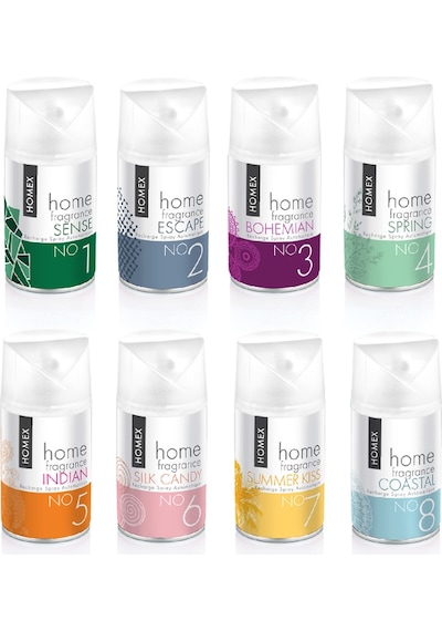 Homex Oda Kokusu Makine Yedek 8 Al 5 Öde - 8 x 260 ML Homex Oda Kokusu Makine Yedek 8 Al 5 Öde - 8 x 260 ML