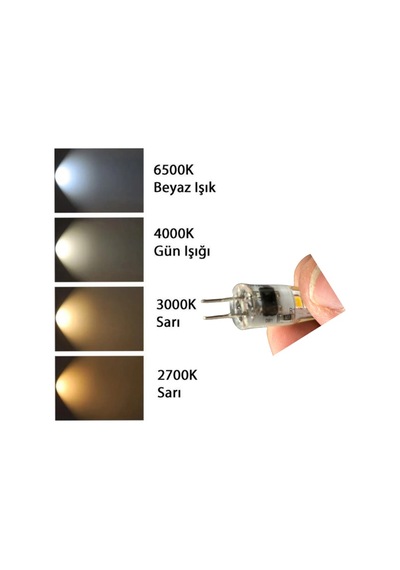2 Adet Heka 2w 14w 3000k Sarı Işık G4 Duylu Dim Edilebilir Led Kapsül Ampul