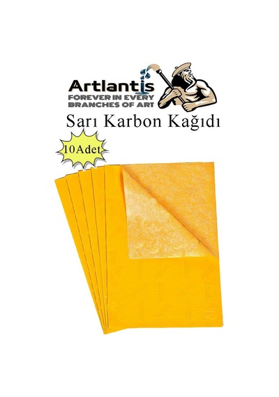 Sarı Karbon Kağıdı A4 10 Adet 21x29,7 Cm Kopya Kağıdı Transfer Kağıdı Renkli Karbon Kağıdı