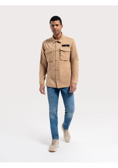 LOFT Regular Fit Erkek Gömlek U.kol Lf2035181 Q1.v1 Bej
