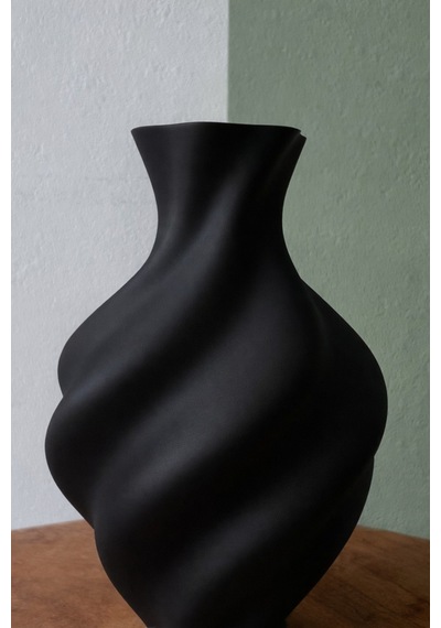 Dekoratif Modern Vazo Siyah 22 Cm Siyah Siyah