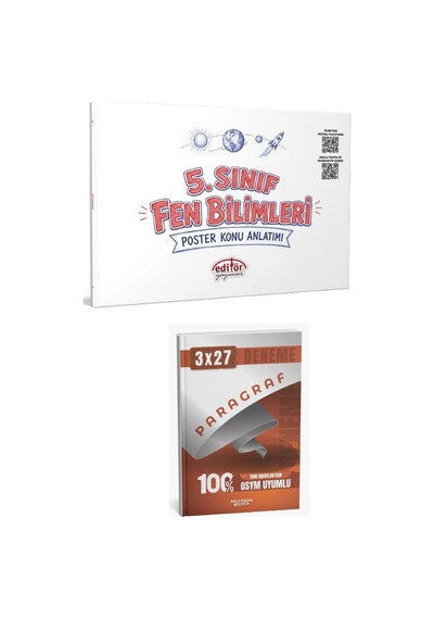 Editör 2027 5. Sınıf Fen Bilimleri Poster Konu Anlatımı+ Anla Kazan Paragraf