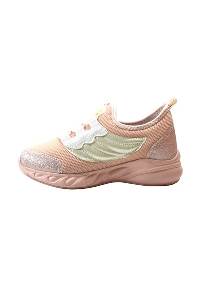 Onlo Ayakkabı St25.kd Pudra Simli Bağsız Kız Çocuk Spor Ayakkabı Pudra