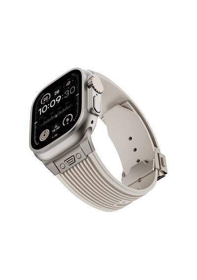 Apple Uyumlu Watch 44mm Zore Krd-113 Spor Görünümlü Silikon Kordon