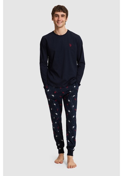 U.S. Polo Assn. Erkek Lacivert Pijama Takımı 50333261-vr033