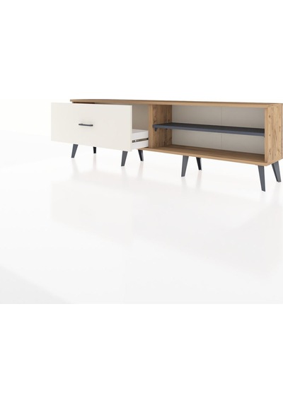 Arges Tv Ünitesi Tek Raflı Tek Çekmeceli 176x30x51 Çam-antrasit/aytaşı Antrasıt/aytası Arges Tv Ünitesi Tek Raflı Tek Çekmeceli 176x30x51 Çam-antrasit/aytaşı Antrasıt/aytası