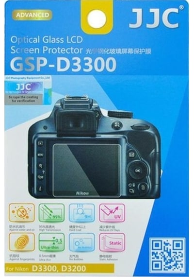 Jjc GSP-D3300 Nikon D3500 D3400 D3300 Uyumlu Ultra İnce 0.3 MM LCD Ekran Koruyucu