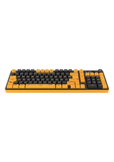 Hawk Gaming Hk258 Membrane Lcd Rgb Kablosuz/bluetooth Cyber Sarı Siyah Full Türkçe Gaming Klavye