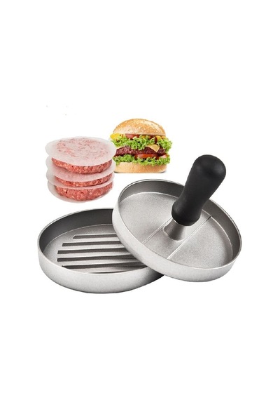 Nurgaz Hamburger Press Alüminyum Gümüş