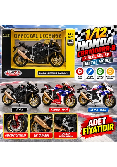 68728 1/12 Honda Cbr1000rr Fıreblade Motor Metal Model