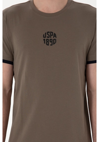 U.S. Polo Assn. Erkek Regular Fit Bisiklet Yaka Vizon Tişört 50306900-VR052