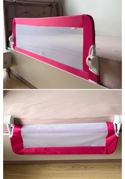 Wellgro Littles 150 48 CM Yatak Bariyeri Çocuk Yatak Korkuluğu Pembe