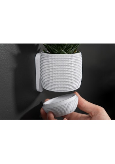 Modern Tarz Duvar Askılı Mermer Desen Plastik Saksı