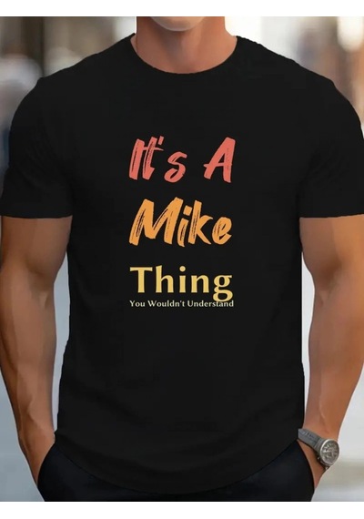 Zennamoda Erkek It Is A Mike Thing Baskılı Erkek T-shirt Siyah