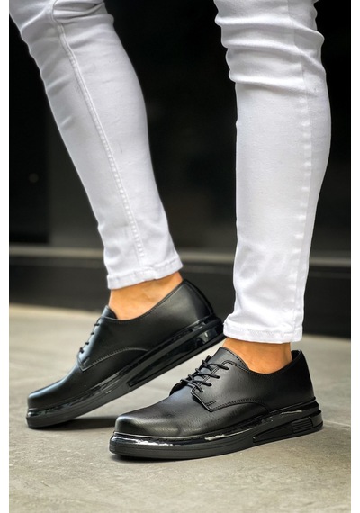 Roof Atelier Erkek Siyah Bağcıklı Casual Günlük Ayakkabı - 2403 - Fst Siyah