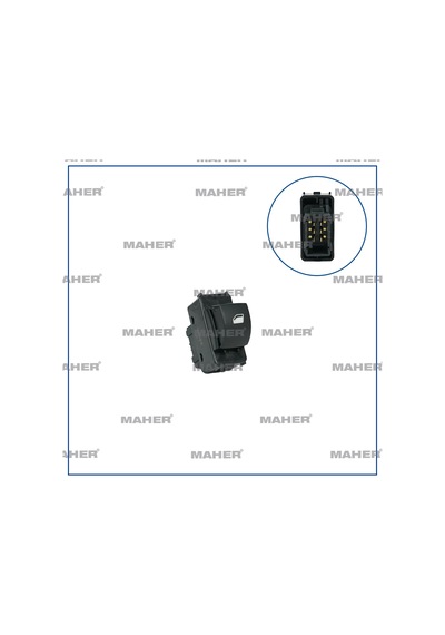 Peugeot 207 Partner / Citroen Berlingo Cam Açma Düğmesi Sağ Tekli 6490e2