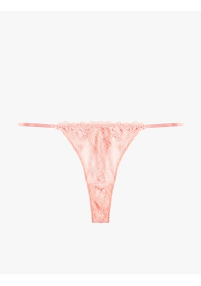 Koton Dantel Detaylı String Külot Pembe 6slk30147mk Gül