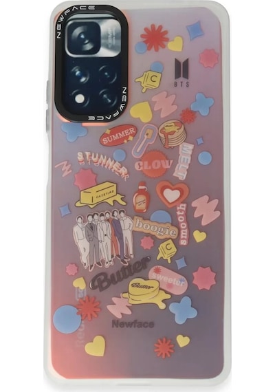 Newface Xiaomi Redmi Note 11 Pro Kılıf Estoril Desenli Kapak - Estoril - 16 Pembe