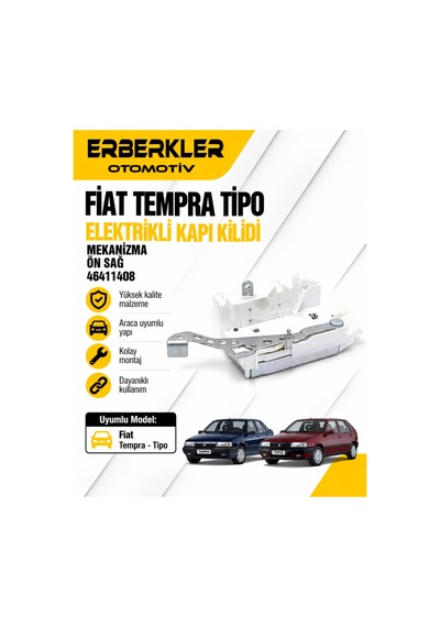 Fiat Tempra Tipo Elektrikli Kapı İç Kilidi Mekanizma Ön Sağ 46411408 - Erb1055