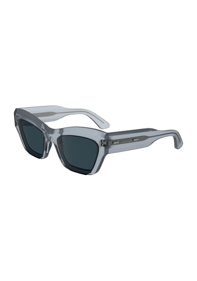 Calvin Klein Ck 24531s 412 53 Unisex Geometrik Şeffaf Mavi Kemik Güneş Gözlüğü Şeffaf