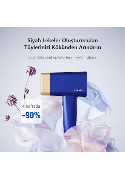 Mavi Yeni Seri Mlay T16 1 Milyon Atım Standart Versiyon Epilasyon Cihazıcihazı Hr