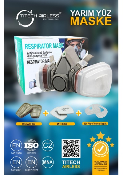 Tıtech 6200 Yarım Yüz Maskesi