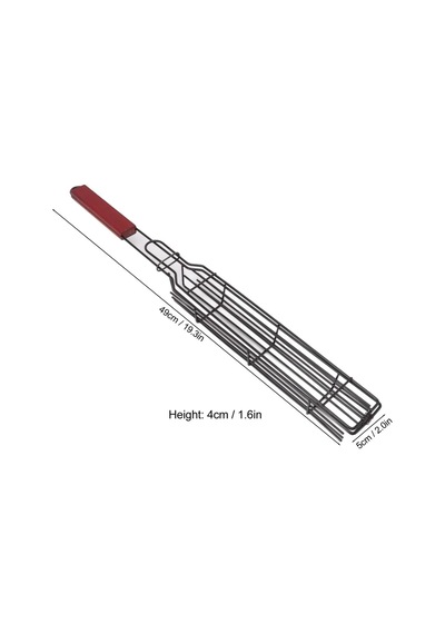Kebab Izgara Sepeti, Dayanıklı 49 Cm Ekstra Uzun Demir Kebab Ahşap Saplı Izgara Izgarası, Kilitlenebilir Demir Izgara Izgara Sebze Izgara Deniz Mahsulleri Eti İçin Kırmızı Kebab Izgara Sepeti, Dayanıklı 49 Cm Ekstra Uzun Demir Kebab Ahşap Saplı Izgara Izgarası, Kilitlenebilir Demir Izgara Izgara Sebze Izgara Deniz Mahsulleri Eti İçin Kırmızı