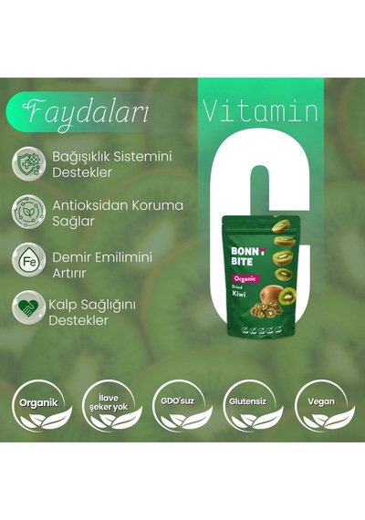Organik Kurutulmuş Karpuz & Kurutulmuş Kivi 10'lu Paketi Diğer
