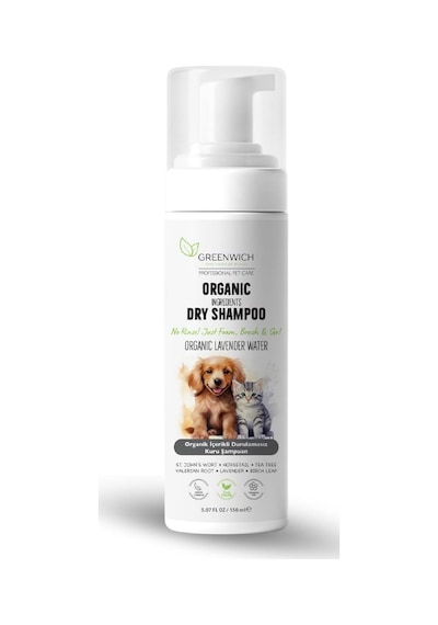 Ayrex Greenwich Köpek Ve Kedi İçin Durulamaya Gerek Olmayan Lavanta Özlü Temizleme Köpüğü, 150 Ml