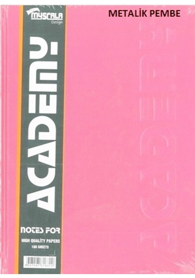 Özkan Defter 400 Yap Ciltli 20x28 Sert Kap.çizgisiz Metalik Pembe